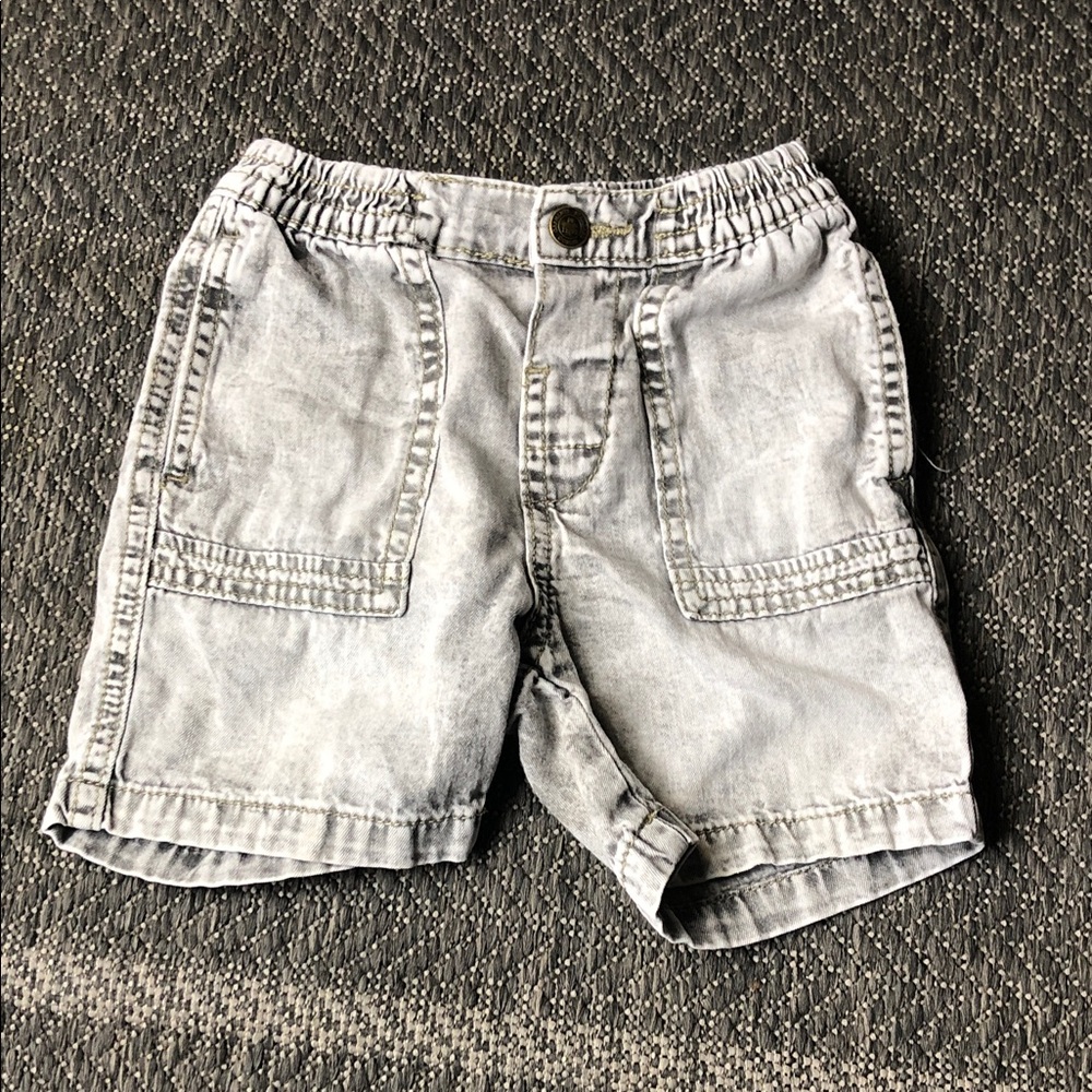 Zara Light Gray Washed Denim Kids Shorts